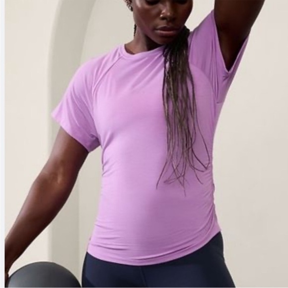 Athleta With Ease Cinch Tee in Orchid - Picture 2 of 12